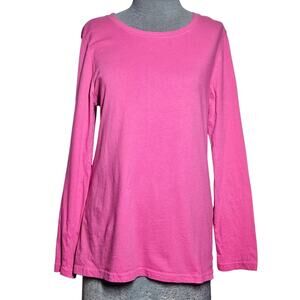 Pink Long Sleeve Cotton Tee Size Large